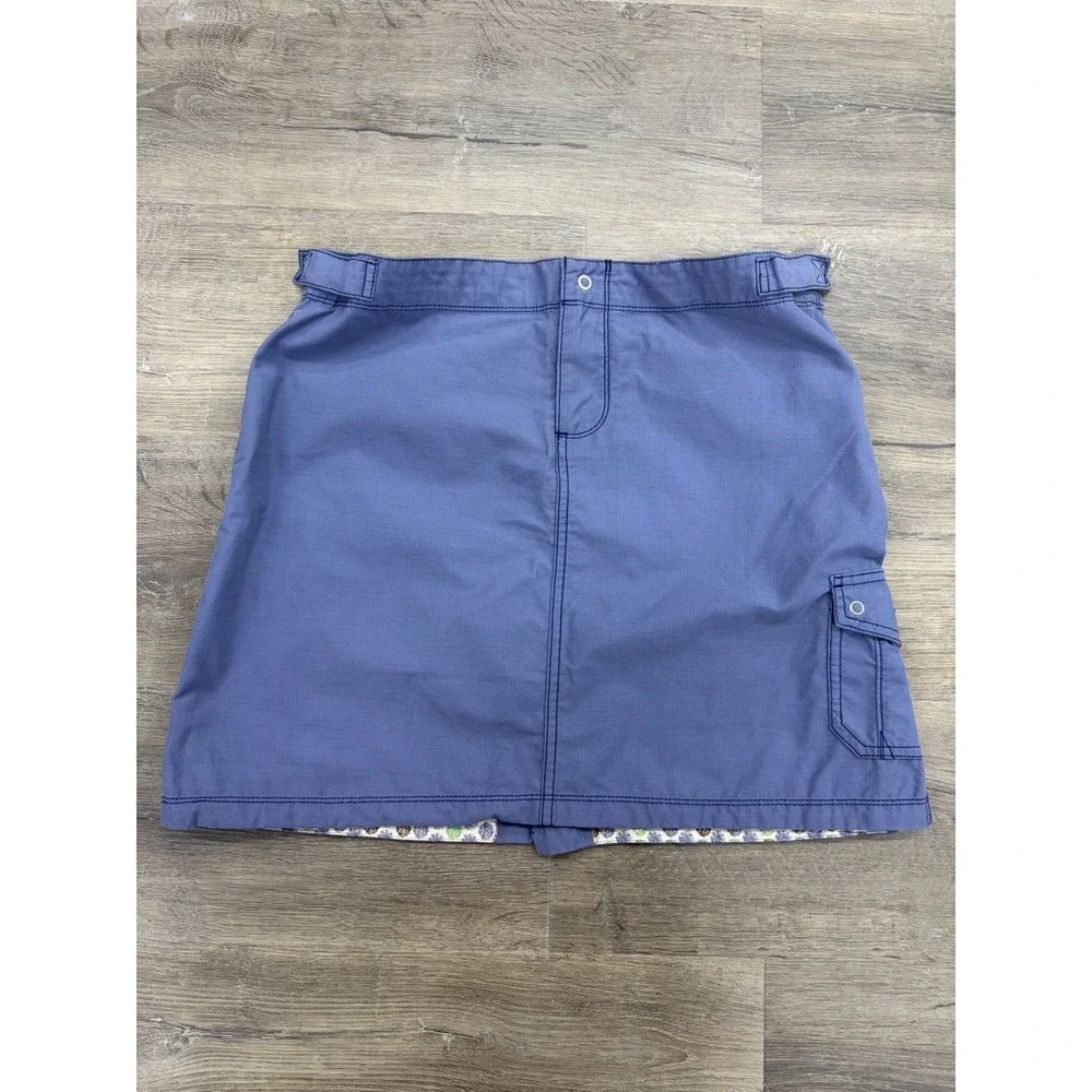 Horny Toad Toad & Co Women's Nylon Skirt Size 8 Cargo Pockets Adjustable Waist